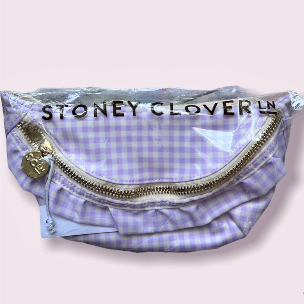 Stoney Clover Lane Nylon Fanny in Lavender Gingham Ruffle 🆕